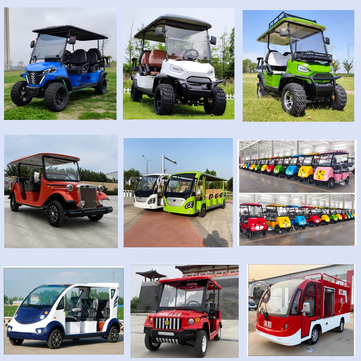 Energy Saving Effect of Manufacturer's 4+2 Seat Electric off-Road Vehicle, Four-Wheel Golf Cart    Truck with a trailer attached