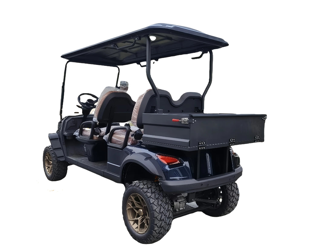 Energy Saving Effect of Manufacturer's 4+2 Seat Electric off-Road Vehicle, Four-Wheel Golf Cart    Truck with a trailer attached