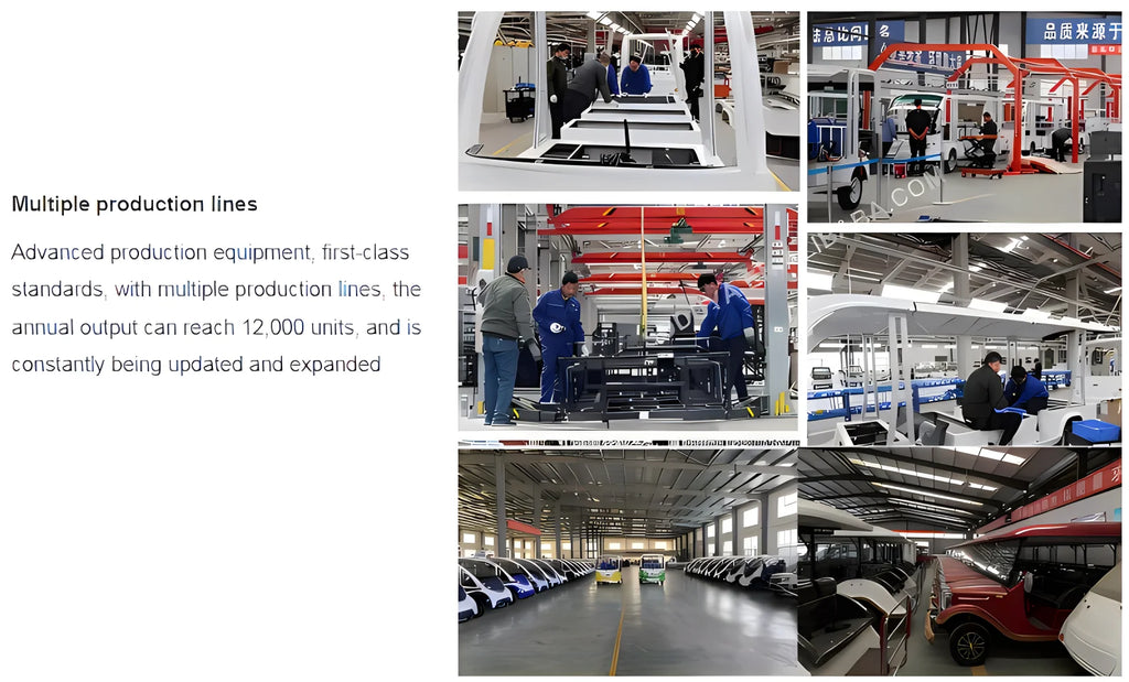 Energy Saving Effect of Manufacturer's 4+2 Seat Electric off-Road Vehicle, Four-Wheel Golf Cart    Truck with a trailer attached