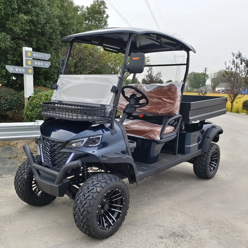 Energy Saving Effect of Manufacturer's 4+2 Seat Electric off-Road Vehicle, Four-Wheel Golf Cart    Truck with a trailer attached